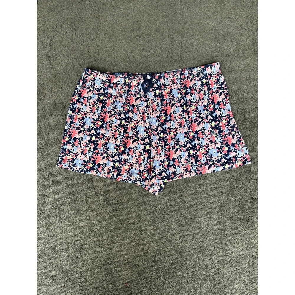 Jane & Bleecker Sleep Shorts Women XL Pink Floral Modal Stretch Drawstring Waist